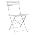 Chaises de jardin pliantes vidaXL 2 pièces blanches en acier