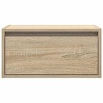 vidaXL Tables de chevet murales avec lumières LED 2 Pièces chêne sonoma