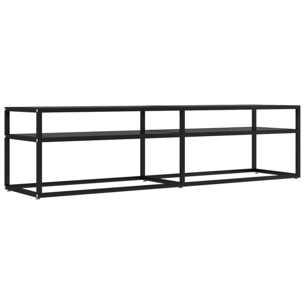 vidaXL Meuble TV noir 160x40x40 5 cm verre trempé