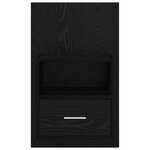 vidaXL Cabinet de chevet avec tiroir 2 Pièces Chêne noir 50 x 32.5 x 80cm