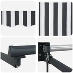 vidaXL Auvent rétractable anthracite/blanc 3x2 5 m tissu et aluminium