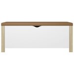 vidaXL Boîte de rangement et coussin blanc et chêne sonoma 105x40x45cm