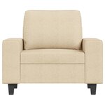 vidaXL Fauteuil Crème 60 cm Tissu