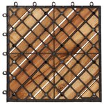 vidaXL Carreau de terrasse 10 Pièces Marron 30 x 30 cm Bois d'acacia
