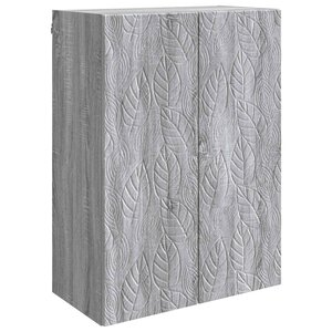 vidaXL Armoire Murale 66 x 34 5 x 90 cm Bois d'ingénierie Sonoma gris