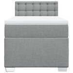 vidaXL Sommier à lattes de lit avec matelas gris clair 80x200 cm tissu