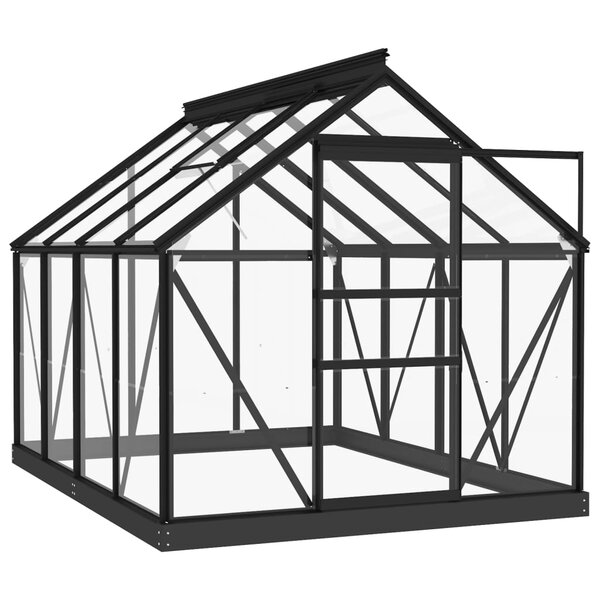 vidaXL Serre en verre Anthracite 155x200 5x191 cm Aluminium