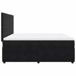 vidaXL Sommier à lattes de lit et matelas Noir 200x200 cm Velours