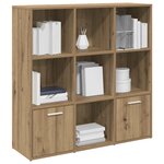 vidaXL Bibliothèque chêne artisanal 98x29x97 5 cm bois d'ingénierie