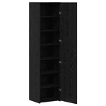 vidaXL Haut de meuble en chêne noir 45x42.5x185 cm Bois d'ingénierie