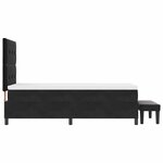 vidaXL Lit à ressorts avec matelas Noir 100 x 200 cm Velours