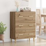 vidaXL Buffet chêne artisanal 34 x 69.5 x 90 cm Bois d'ingénierie