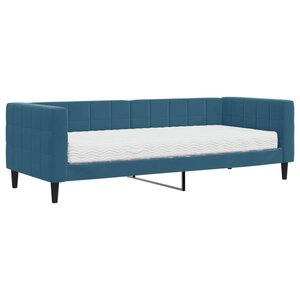 vidaXL Lit de jour avec matelas bleu 80x200 cm velours