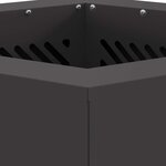 vidaXL Fire Pit Black 38 x 38 x 51 cm Cold-rolled steel