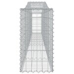 vidaXL Paniers à gabions arqués 15 Pièces 400x30x60/80 cm Fer galvanisé