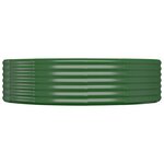 vidaXL Lit surélevé de jardin Acier galvanisé 214x140x36cm Vert
