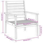 vidaXL Fauteuil de jardin lot de 2 66 5x65x81 cm bois massif d'acacia