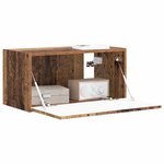 vidaXL Meuble TV mural Bois Ancien 60 x 31 x 29.5 cm Bois d'ingénierie