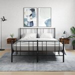 vidaXL Tables de chevet murales 2 Pièces chêne fumé 35x35x20 cm