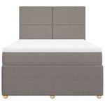vidaXL Sommier à lattes de lit avec matelas Taupe 140x200 cm Tissu