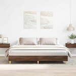 vidaXL Cadre de lit sans matelas chêne marron 160x200 cm