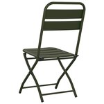 vidaXL Chaise de jardin pliante 2 Pièces Vert 55 x 56 5 x 91cm Acier