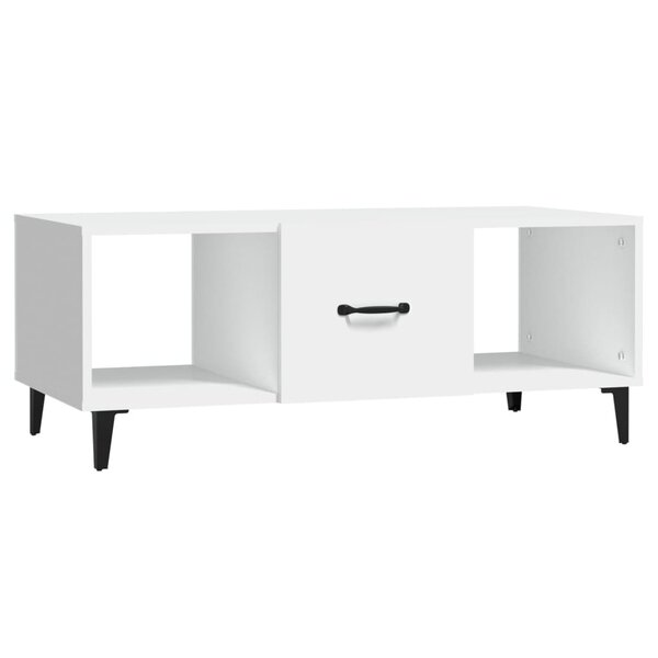vidaXL Table basse Blanc 102x50x40 cm Bois d'ingénierie