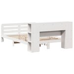 vidaXL Cadre de lit sans matelas blanc 140x200 cm bois de pin massif
