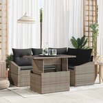 vidaXL Ensemble de canapé de jardin 5 Pièces Gris 100 x 55 x 73 cm