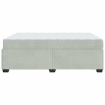 vidaXL Cadre de lit avec matelas Gris clair 160 x 200 cm tissu