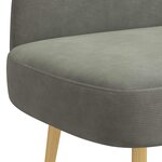 vidaXL Banc rembourré avec dossier Gris clair 110 x 60 x 76 cm