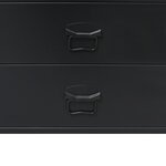 vidaXL Commode à tiroirs Métal Style Industriel 78x40x93 cm Noir