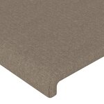 vidaXL Tête de lit avec oreilles Taupe 163x23x78/88 cm Tissu