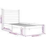 vidaXL Cadre de lit sans matelas marron miel bois massif 100x200 cm