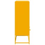 vidaXL Buffet haut jaune moutarde 68x39x111 5 cm acier