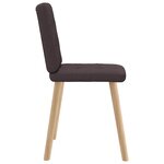 vidaXL Chaises à manger lot de 2 marron foncé tissu