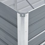 vidaXL Lit surélevé de jardin Acier galvanisé 160x40x77 cm Gris