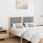 vidaXL Tête de lit capitonnée Marron 120 cm Pin massif