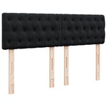 vidaXL Sommier à lattes de lit avec matelas Noir 140x190 cm Velours