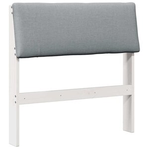 vidaXL Tête de lit capitonnée Gris clair 75 cm Pin massif