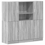 vidaXL Ensemble d'armoires de cuisine 3 Pièces sonoma gris