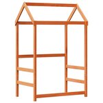 vidaXL Cadre de lit avec toit sans matelas cire marron 80x200 cm