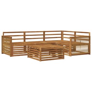 vidaXL Ensemble de canapés d'extérieur 5 pc Naturel