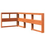 vidaXL Lit bibliothèque sans matelas cire marron 75x190 cm pin massif