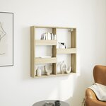 vidaXL Armoire murale chêne sonoma 80x15x80 cm bois d'ingénierie