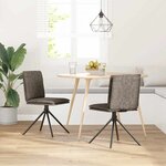 vidaXL Chaise à manger gris foncé similicuir daim