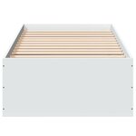 vidaXL Cadre de lit blanc 75x190 cm bois d'ingénierie