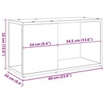 vidaXL Meuble TV vieux bois 60x24x32cm bois d'ingénierie
