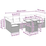 vidaXL Ensemble de canapé de jardin 8 Pièces Beige Poly rotin