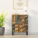vidaXL Buffet avec 4 portes 60x33x75 cm bois massif de récupération
